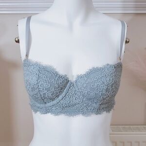 Rare New Soft Aerie Real Power Balconette Lace Bra- 32C- New without tags